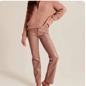 Pink/ mauve leather pants